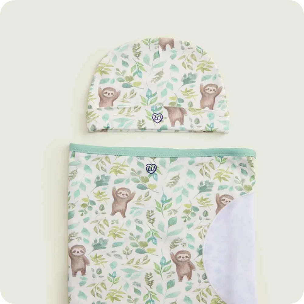 Sloth Swaddle & Beanie Gift Set