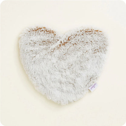 Marshmallow Brown Heart Heat Pad Warmies